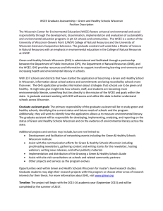 WCEE Graduate Assistantship – Green and Healthy Schools Wisconsin Position Description
