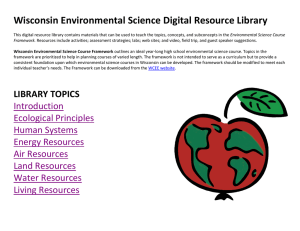 Wisconsin Environmental Science Digital Resource Library