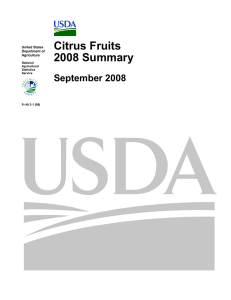 Citrus Fruits 2008 Summary September 2008