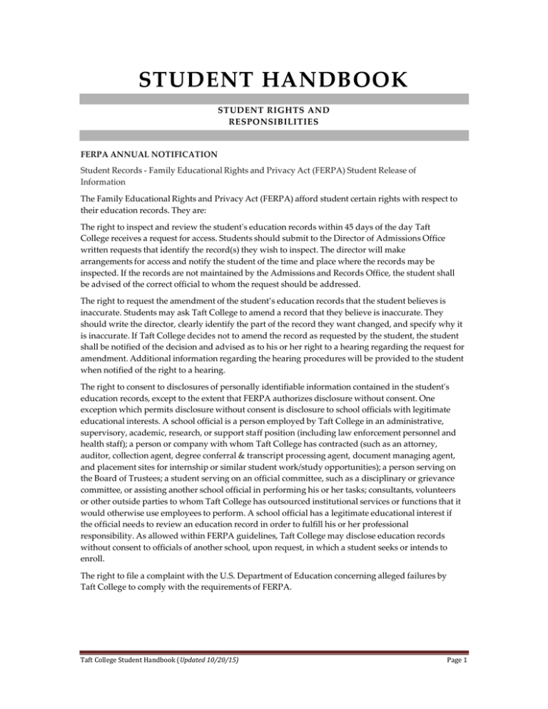 importance of student handbook essay