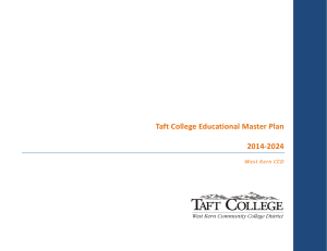 Taft College Educational Master Plan 2014-2024  West Kern CCD