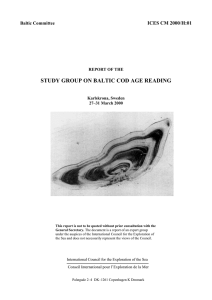 STUDY GROUP ON BALTIC COD AGE READING ICES CM 2000 Baltic Committee