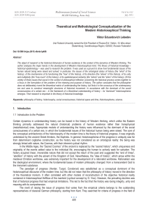 Theoretical and Methodological Conceptualization of the Western Historiosophical Thinking Viktor Eduardovich Lebedev
