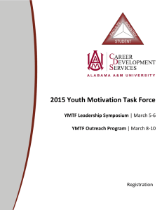 2015 Youth Motivation Task Force Registration YMTF Leadership Symposium