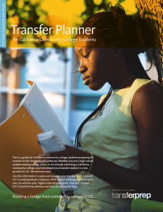 Transfer Planner for California Community College Students