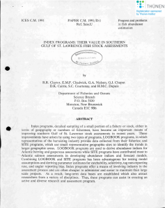 ICES C.M. 1991 Progress and problems PAPER C.M. 1991/D: 1 Ref. Sess.U
