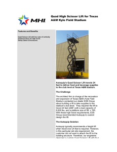 ! !! Quad High Scissor Lift for Texas A&amp;M Kyle Field Stadium
