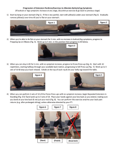 Progression of Extension Positions/Exercises to Alleviate Buttock/Leg Symptoms