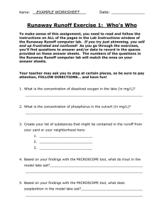 Runaway Runoff Exercise 1:  Who’s Who EXAMPLE WORKSHEET Date: ______________