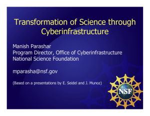 Transformation of Science through Cyberinfrastructure