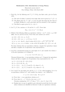 Mathematics 1214: Introduction to Group Theory Homework exercise sheet 6