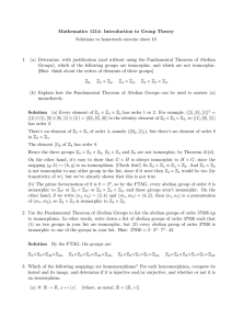 Mathematics 1214: Introduction to Group Theory