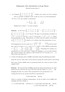Mathematics 1214: Introduction to Group Theory Tutorial exercise sheet 3