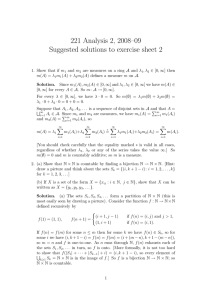 221 Analysis 2, 2008–09 Suggested solutions to exercise sheet 2