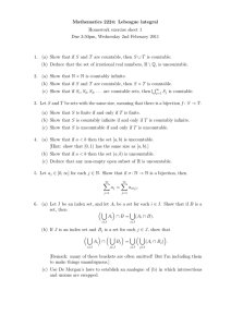 Mathematics 2224: Lebesgue integral Homework exercise sheet 1 1.