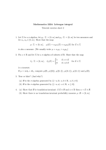Mathematics 2224: Lebesgue integral Tutorial exercise sheet 2