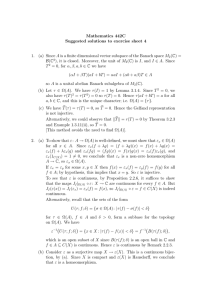 Mathematics 442C Suggested solutions to exercise sheet 4