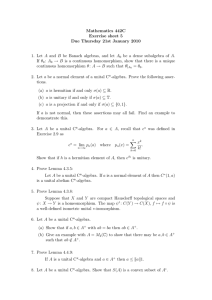 Mathematics 442C Exercise sheet 5 Due Thursday 21st January 2010