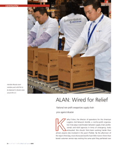 K ALAN: Wired for Relief National non-profit weaponizes supply chain pros against disaster