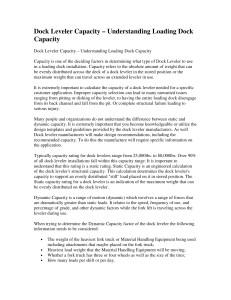 Dock Leveler Capacity – Understanding Loading Dock Capacity