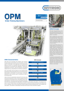 OPM Order Picking Machinery OPM-Principle