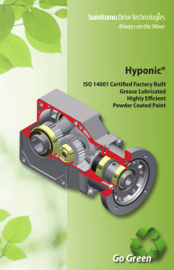 Hyponic® Go Green ISO 14001 Certiﬁed Factory Built Grease Lubricated