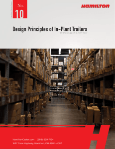 10 Design Principles of In-Plant Trailers No. HamiltonCaster.com    (888) 699-7164
