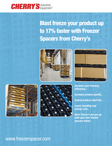 Blast freeze your product up to 17% faster with Freezer