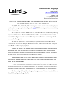 Laird Set For Growth with Opening of New Automation Controls...