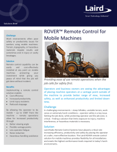 ROVER™ Remote Control for Mobile Machines