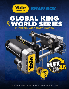 GLOBAL KING WORLD SERIES &amp; ELECTRIC WIRE ROPE HOISTS