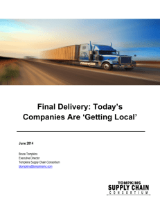 Today’s Final Delivery: ‘Getting Local’