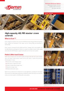 High-capacity AS/RS stacker crane controls What is E'car ?