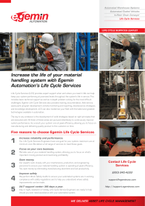 Increase the life of your material handling system with Egemin