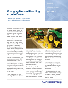 Changing Material Handling at John Deere John Deere SmartCarts