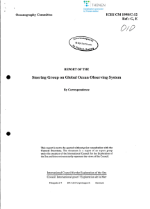 Steering Group on Global Ocean Observing System ICES CM 1998/C:12 Oceanography Committee