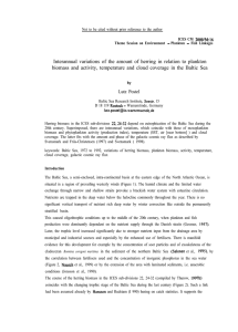 Interannual variations of the amount of herring in relation to... biomass and activity, temperature and cloud coverage in the Baltic...