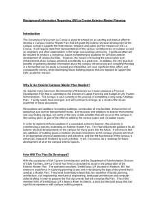 Background Information Regarding UW-La Crosse Exterior Master Planning Introduction