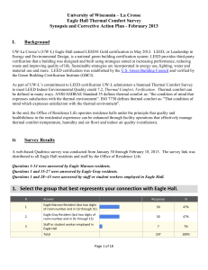 University of Wisconsin – La Crosse Eagle Hall Thermal Comfort Survey