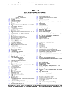 CHAPTER 16 DEPARTMENT OF ADMINISTRATION  1