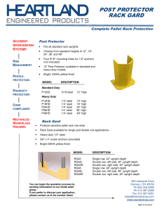 POST PROTECTOR RACK GARD  Complete Pallet Rack Protection