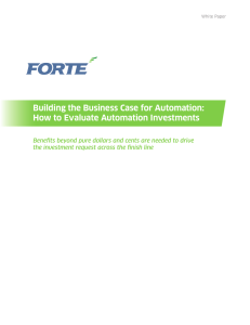 Building the Business Case for Automation: How to Evaluate Automation Investments