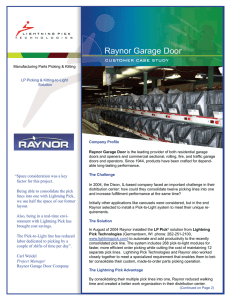 Raynor Garage Door CUSTOMER CASE STUDY