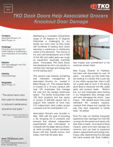 TKO Dock Doors Help Associated Grocers Knockout Door Damage