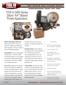FOX IV 5400 Series Zebra Xi4™Based Printer-Applicators