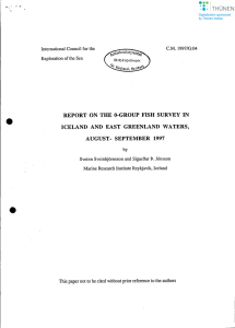 • REPORT ON THE O-GROUP FISH SURVEY IN AUGUST- SEPTEMBER 1997