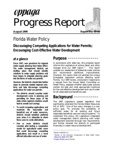 Progress Report Florida Water Policy
