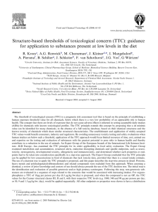 Structure-based thresholds of toxicological concern (TTC): guidance