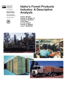Idaho’s Forest Products Industry: A Descriptive Analysis