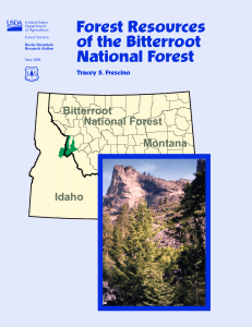 Forest Resources of the Bitterroot National Forest Bitterroot